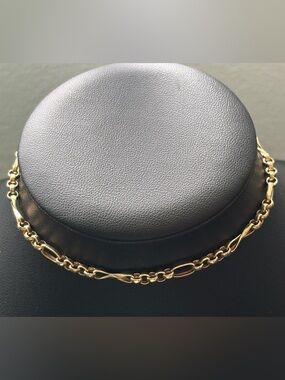 EG 14k Yellow Gold Chain 10” Bracelet Italy 585 Signed LobsterClasp 3.6g 3.175mm